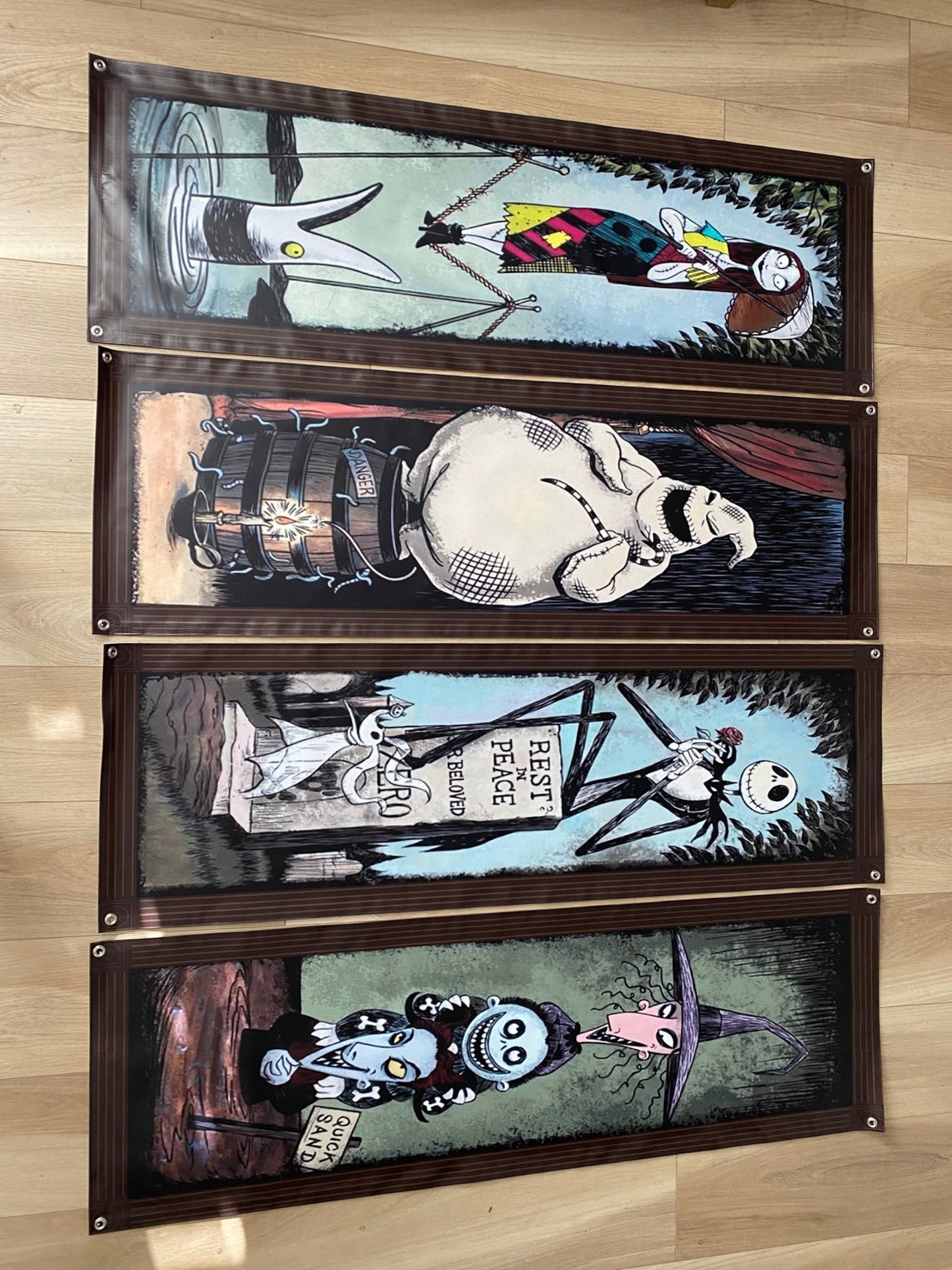 Large Nightmare Before Christmas Stretching Portraits on thick vinyl