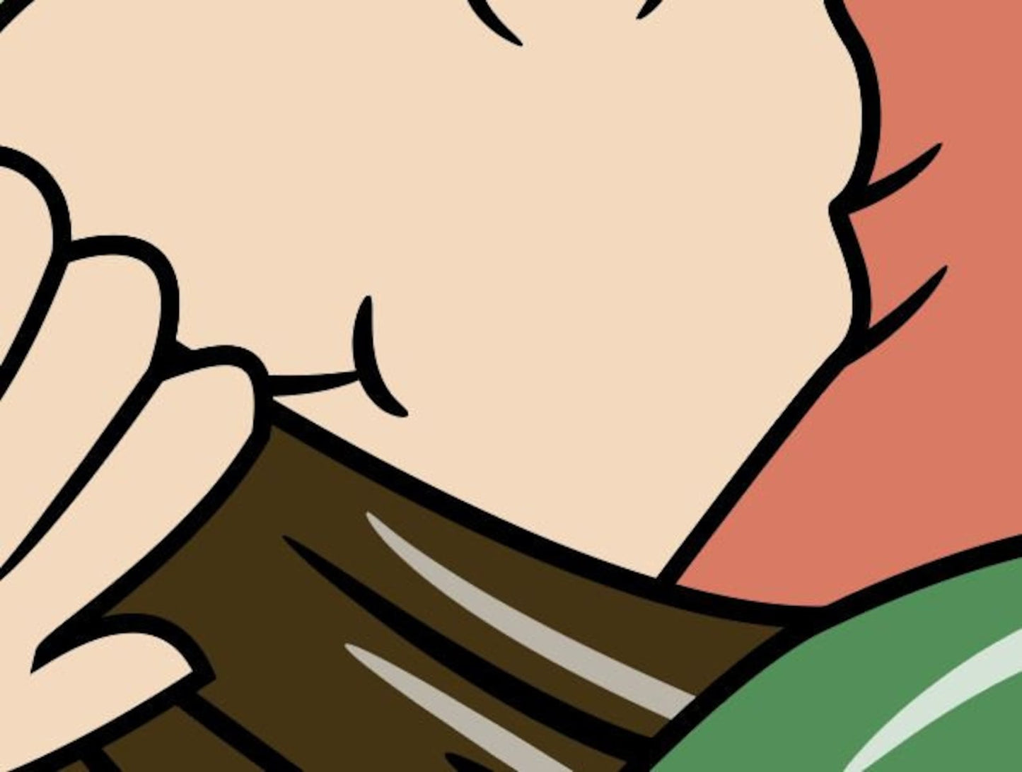 Cartoon Village people and sign!