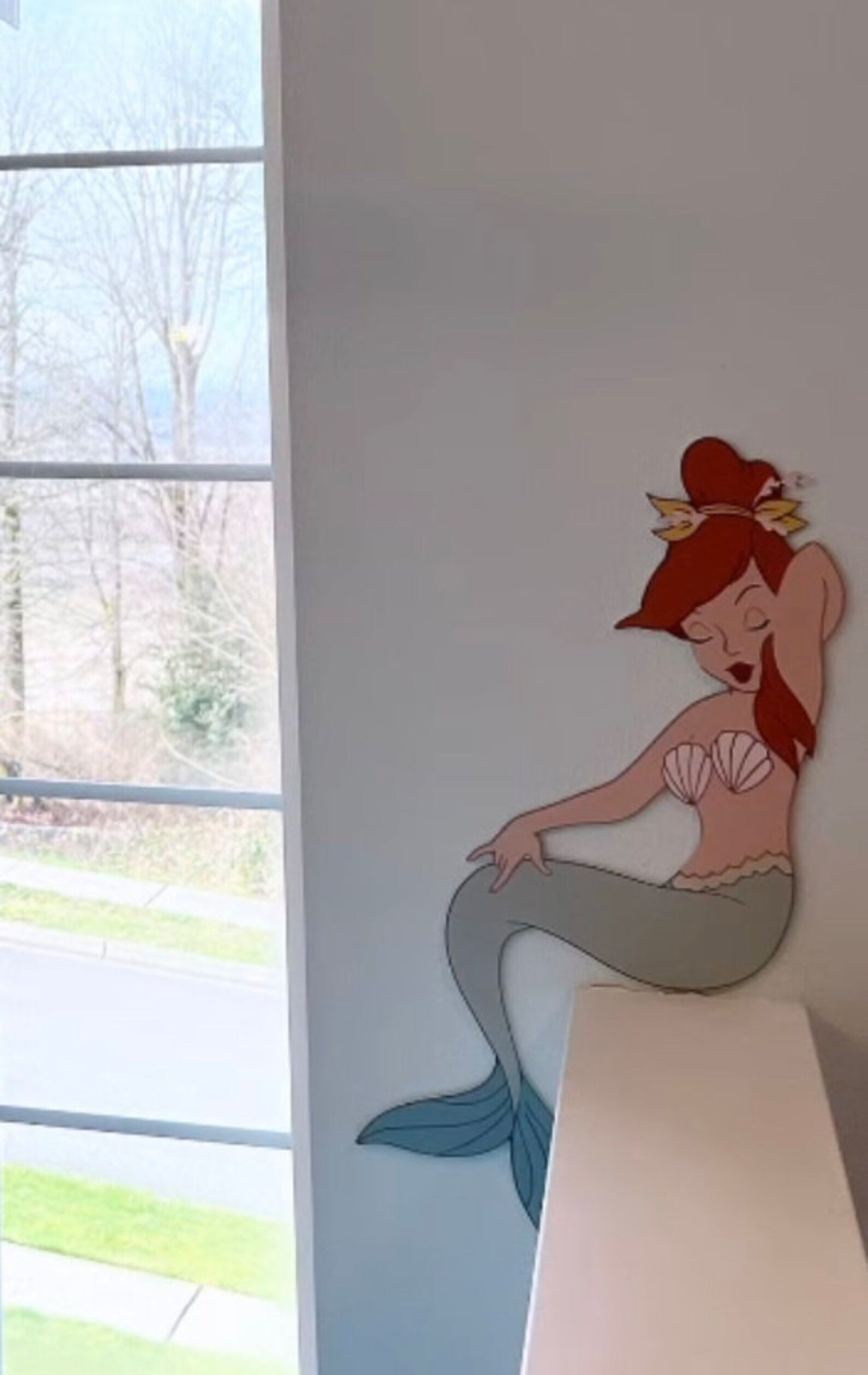 Large Cartoon Pirate/croc and mermaid wall art set