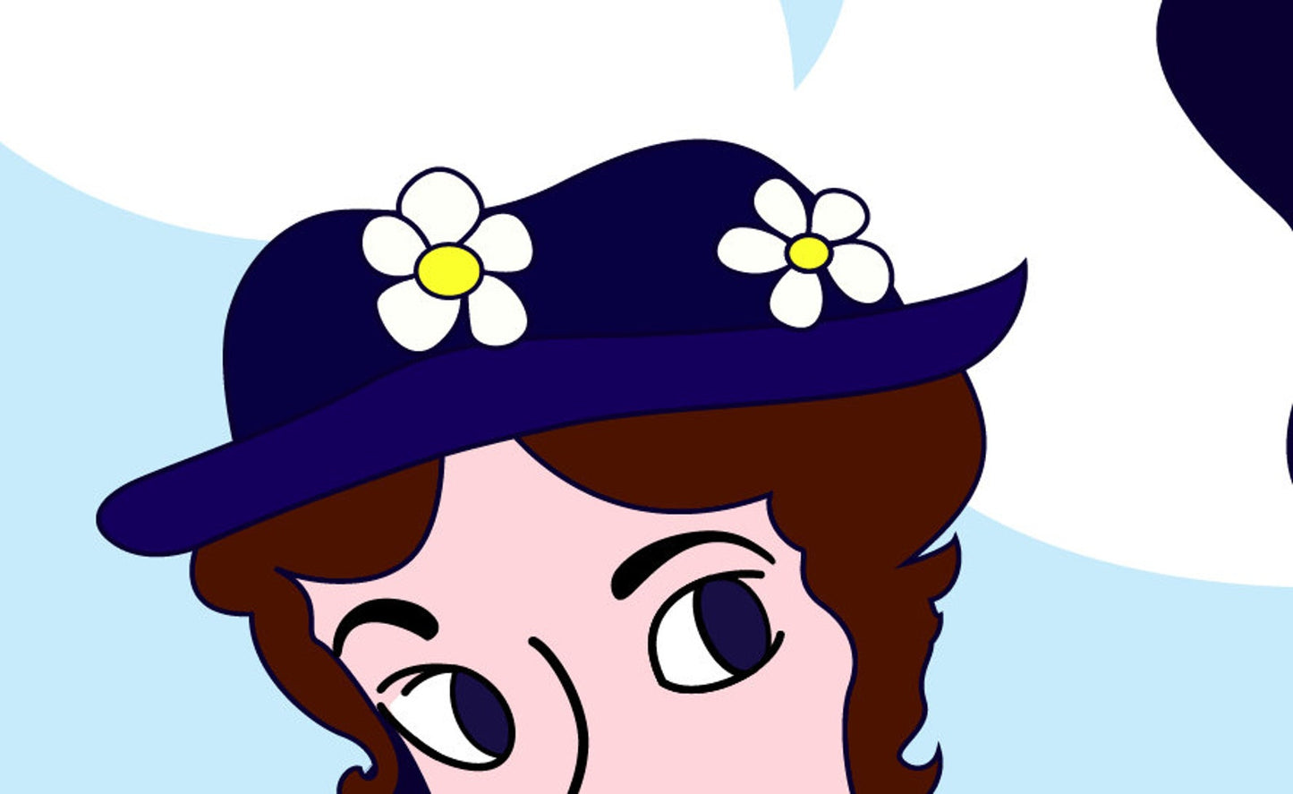 Mary and Penguins flying wall art set. Almost 4ft tall!