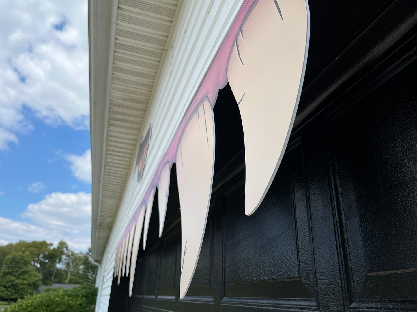 HUGE Monster Garage House Eyes and Teeth Decoration Vibrant colors sturdy PVC