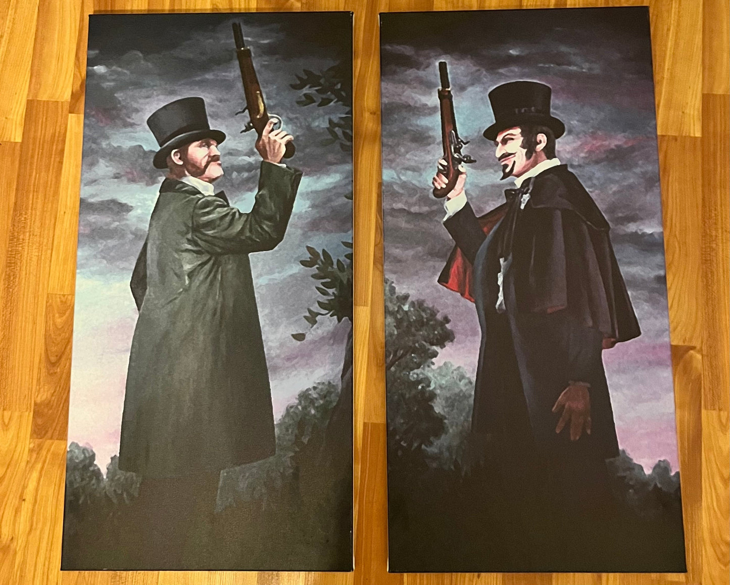 Dueling Portrait Wall Clings & Vinyl print options