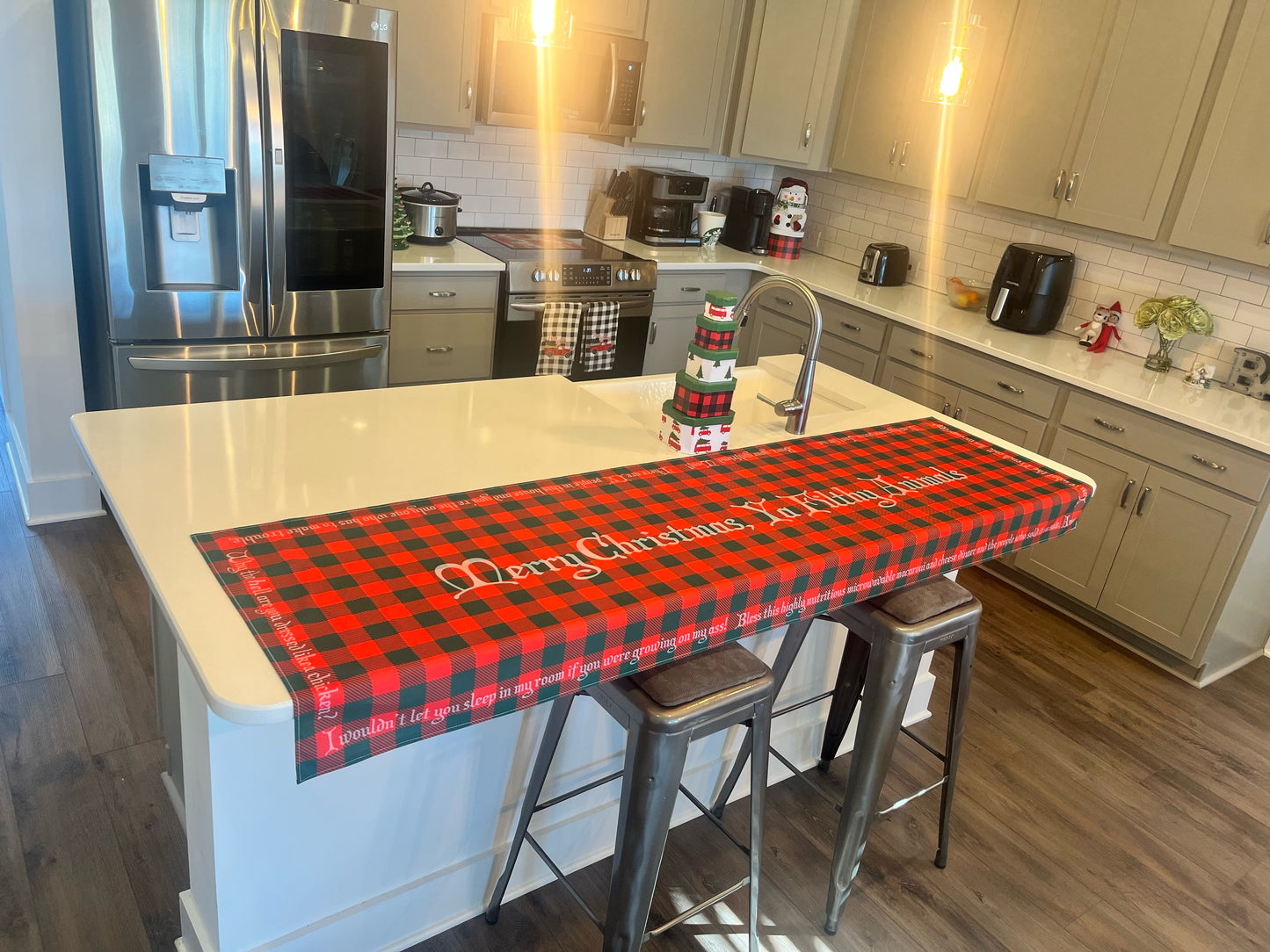 Home Alone themed table runner 26"x80" Polyester
