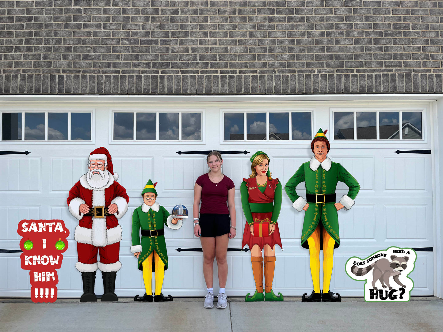 Huge lifesize elf movie yard decoration set! 71" tall