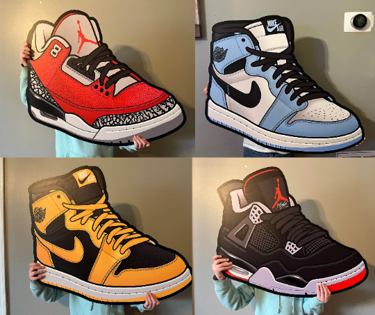 HUGE Sneaker Cutout for decoration You pick the Style! 100's of choices