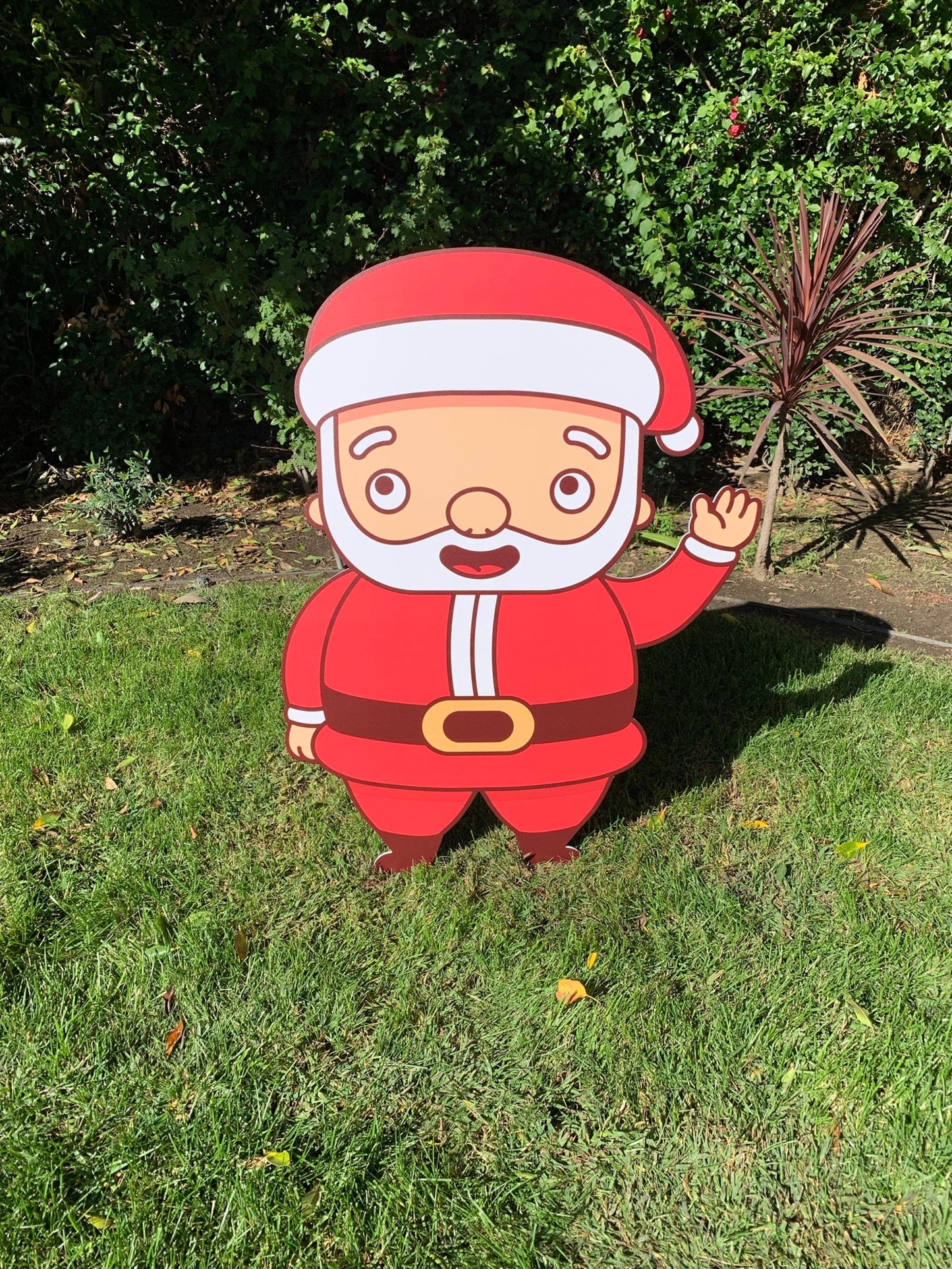 Large Santa Claus Cutout Set Lawn Decoration