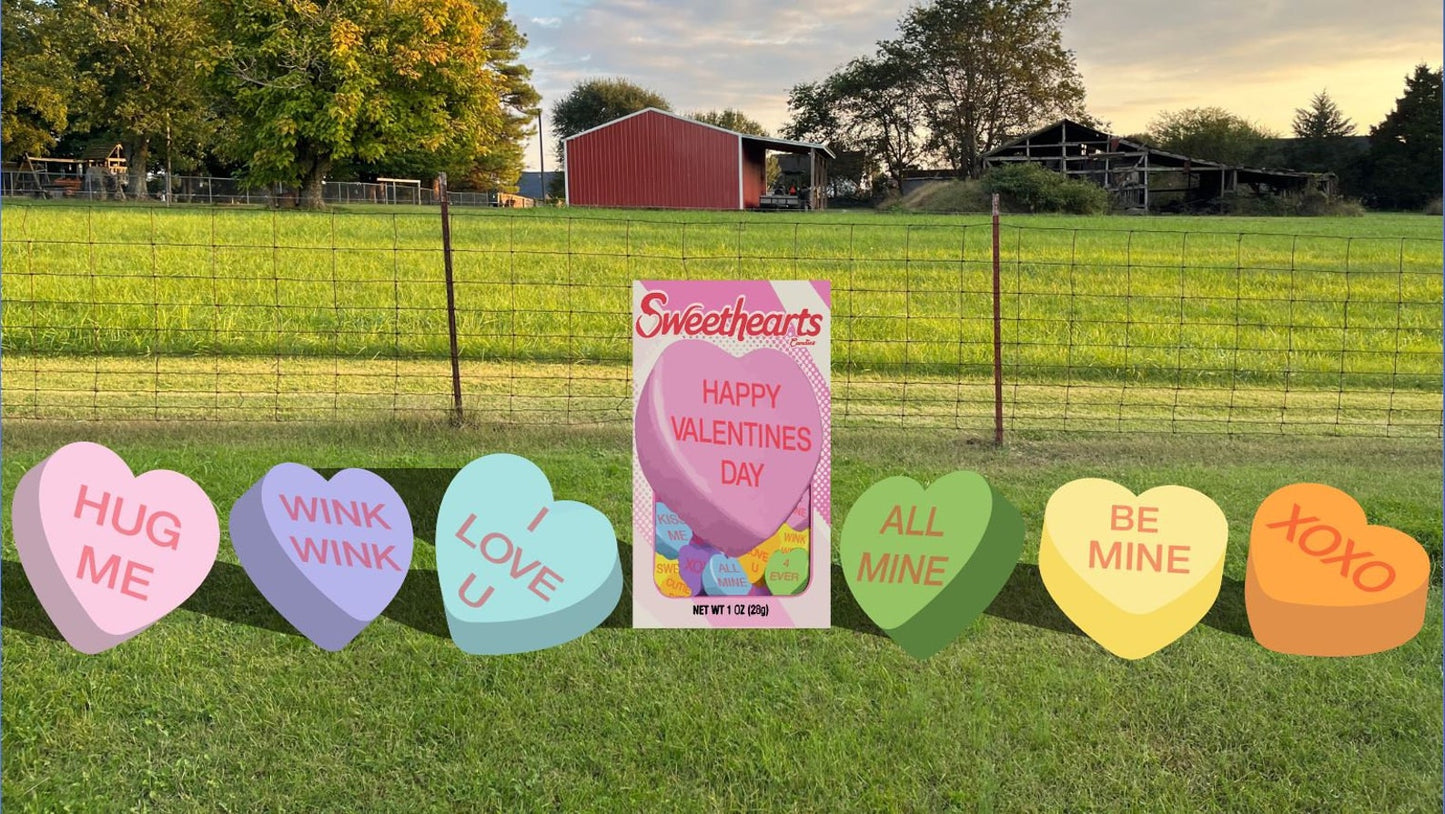 Large Valentines Day Sweetheart Lawn Cutouts 46"tall box FAST and Free 2 day shipping