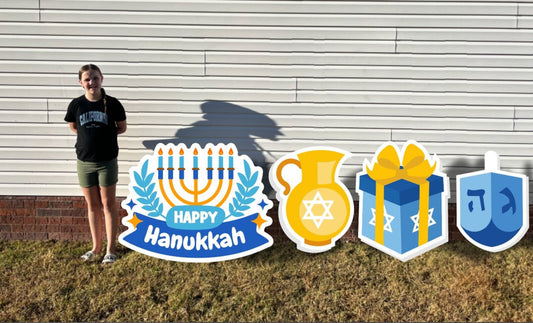 Happy Hanukkah Yard Set