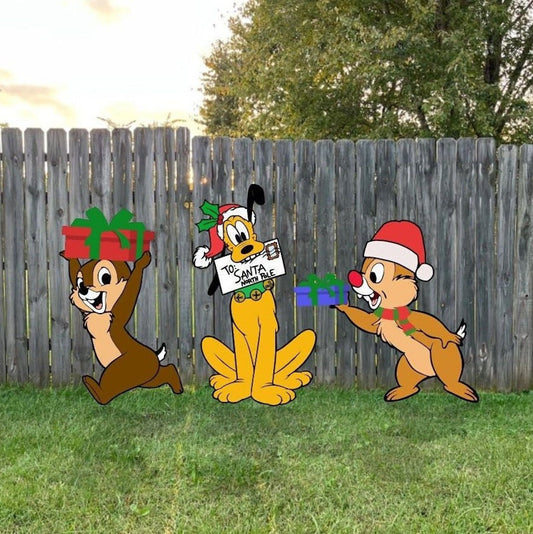 Cartoon Christmas Cutouts 4ft tall Free FAST shipping