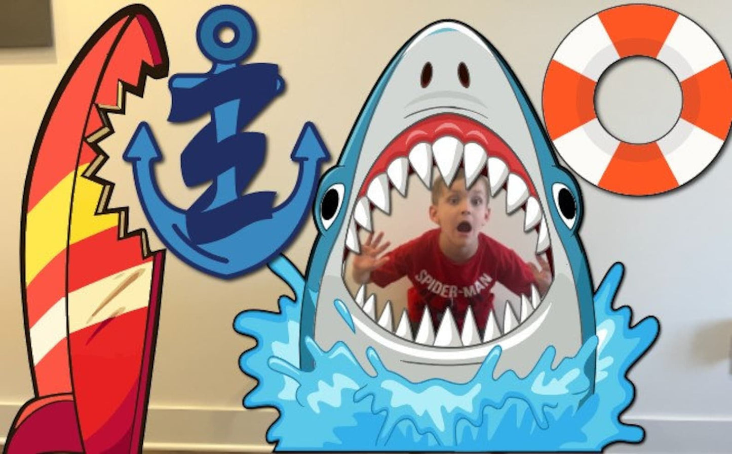 Shark Bite Photo props and Kid room decor.