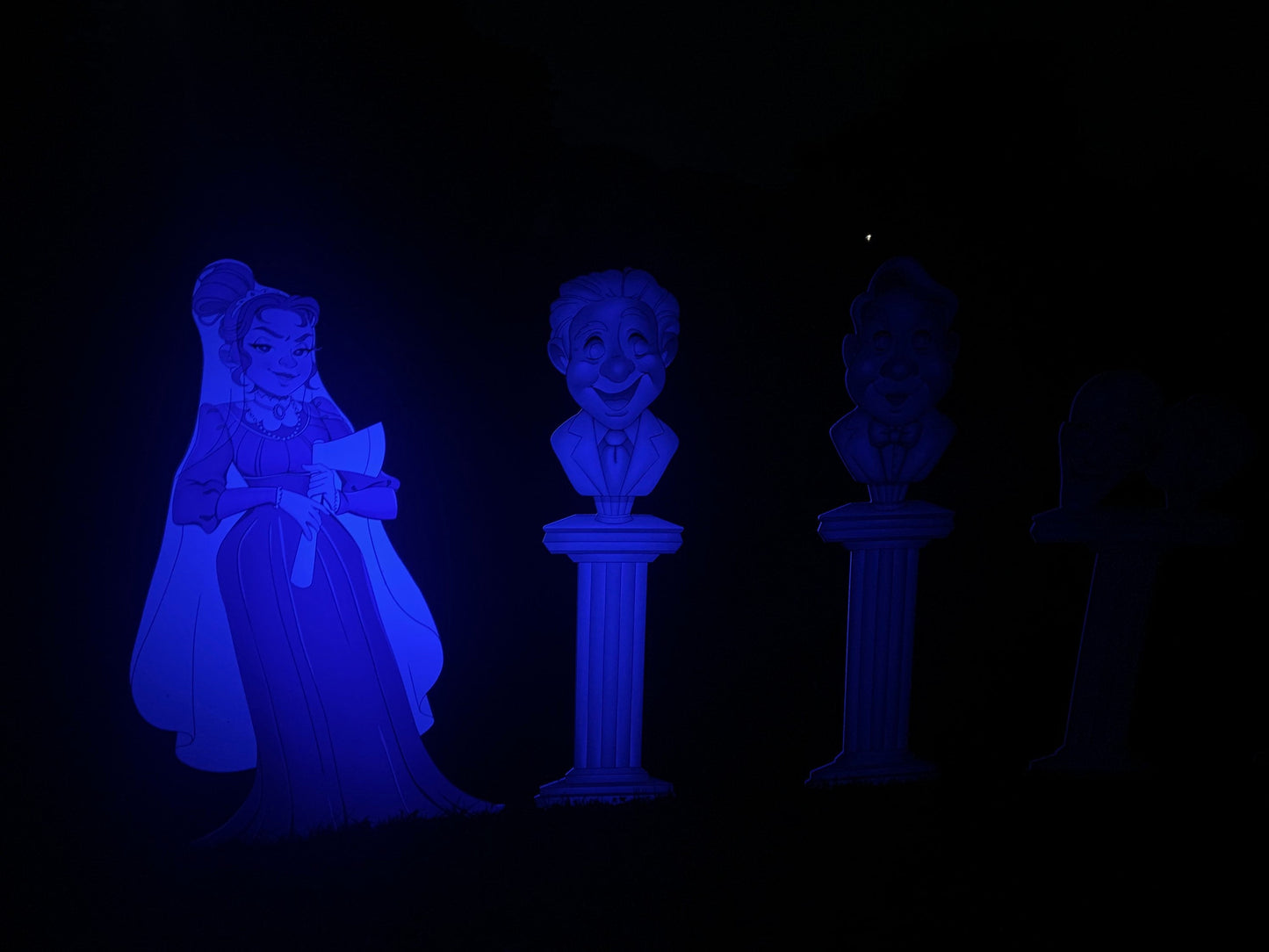 Haunted Mansion Stretching Portrait and Ghost Bride Cutouts