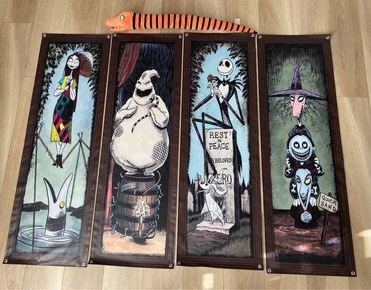 Large Nightmare Before Christmas Stretching Portraits on thick vinyl