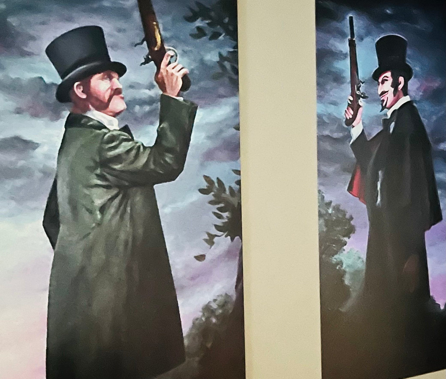Dueling Portrait Wall Clings & Vinyl print options