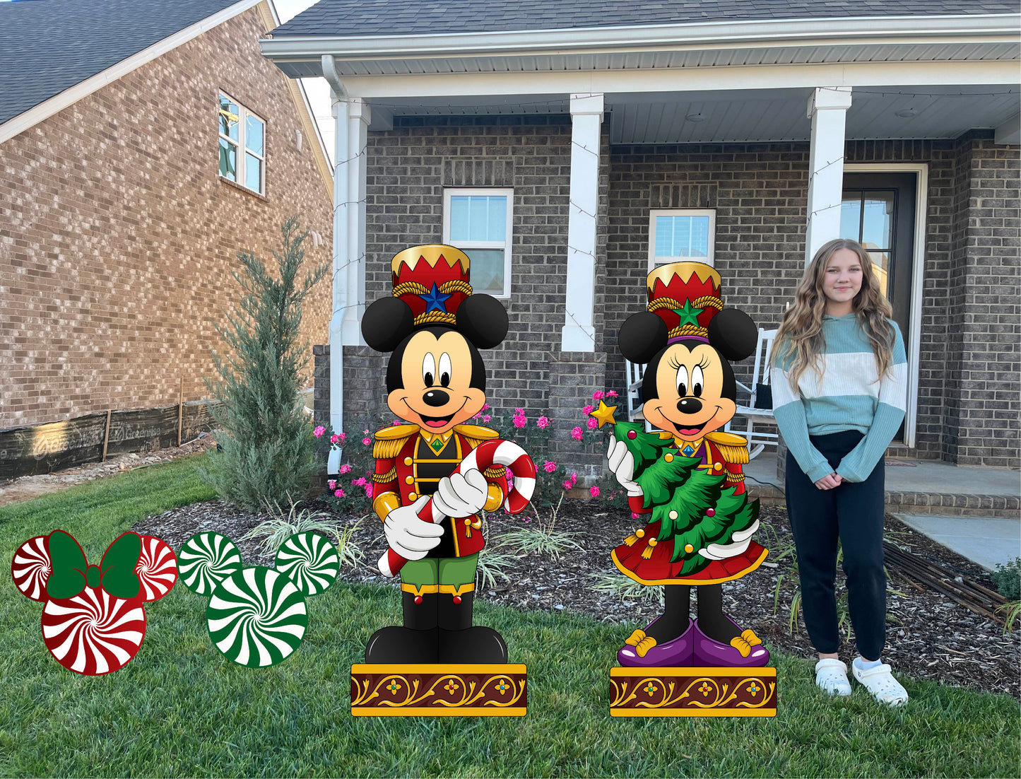 Mickey and Minnie Large nutcrackers 60" tall PVC